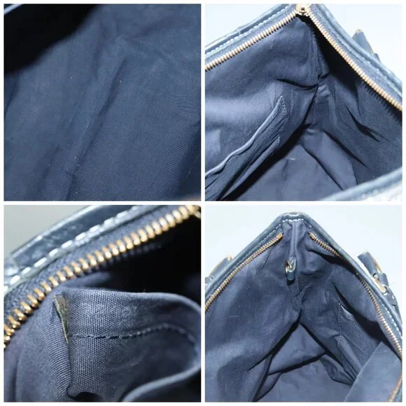 LOUIS VUITTON Monogram Idylle Elegy 2way Shoulder Bag Navy M56697 LV Auth 134785